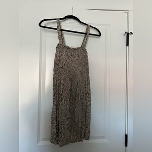 Pink Rose Black and Cream Mini Dress